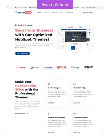 TwentyOne-theme